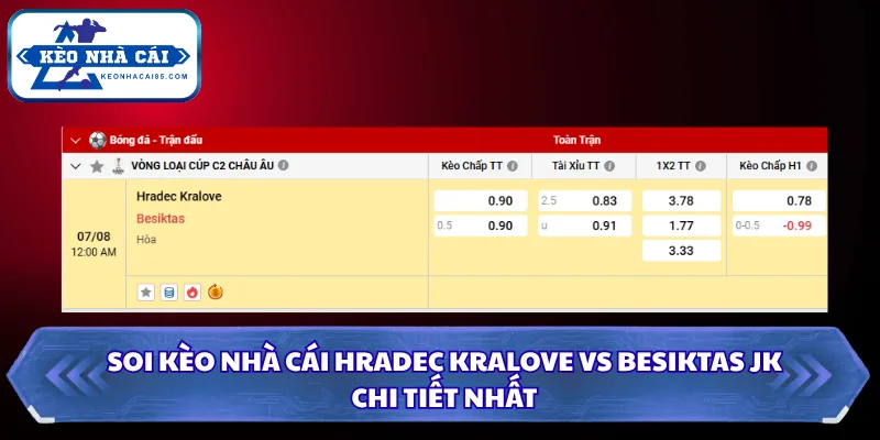 Soi Kèo Nhà Cái Hradec Kralove Vs Besiktas JK Lúc 00H00 Ngày 07/08 4 Soi kèo nhà cái Hradec Kralove vs Besiktas JK chi tiết nhất
